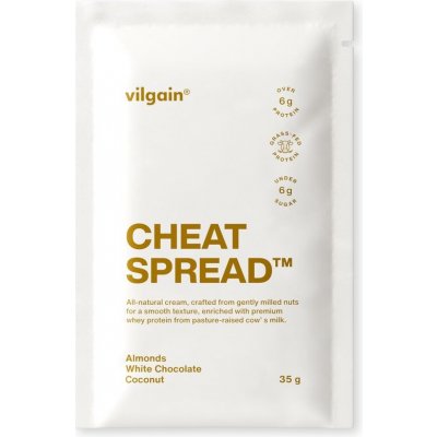 Vilgain Cheat Spread mandle s bílou čokoládou a kokosem 35 g – Zboží Dáma