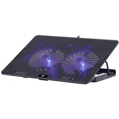 Havit - Chladicí podložka F2083 - pro notebook, 9 - 17", 2x USB, 800 - 1000RPM, 2 ventilátory - černá – Sleviste.cz