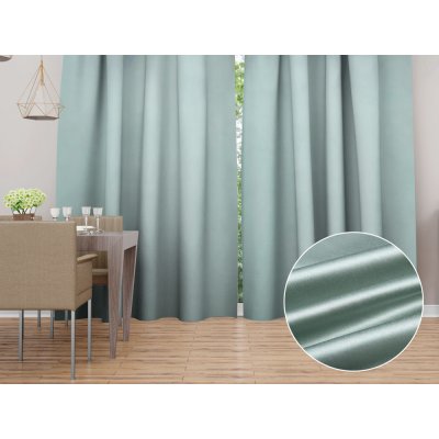 Biante Saténový závěs LUX-003 Ledově zelený 140x210 cm – Hledejceny.cz