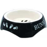 Small Animal miska potisk Bunny černá 15 x 15 x 4,5 cm – Zboží Mobilmania