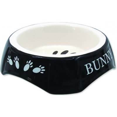 Small Animal miska potisk Bunny černá 15 x 15 x 4,5 cm – Zboží Mobilmania