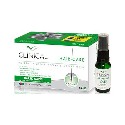 CLINICAL NUTRICOSMETICS Clinical Hair Care 90 tablet +argan.olej 20 ml – Zboží Mobilmania