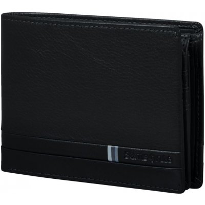 Samsonite Pánská kožená peněženka Flagged SLG 047 černá – Zboží Mobilmania