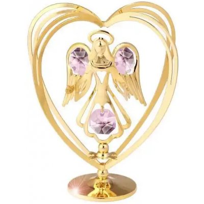 Crystocraft dekorace Anděl v srdci 10 cm blue crystals – Hledejceny.cz