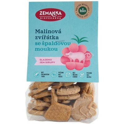 Zemanka Špaldová malinová bio zvířátka 100 g – Hledejceny.cz