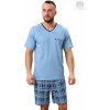 Pánské pyžamo Leon 710 pánské pyžamo krátké sv.modré