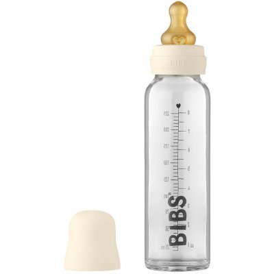 Bibs Baby Bottle skleněná láhev Ivory 225 ml