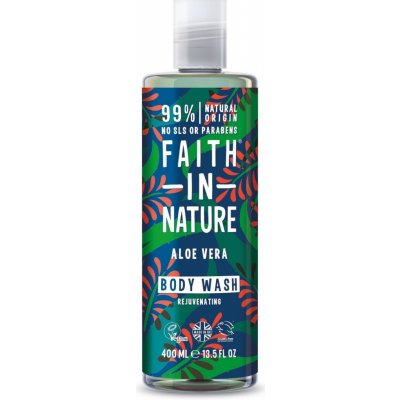 Faith In Nature sprchový gel s BIO Aloe Vera 400 ml – Zboží Mobilmania