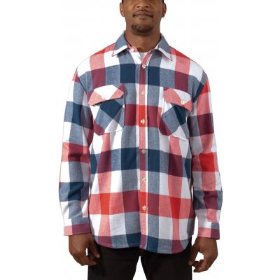 Rothco košile dřevorubecká flannel kostkovaná červeno/bílo/modrá – Zboží Mobilmania