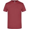 Pánské Tričko James+Nicholson základní triko bez bočních švů Červená vínová JN002