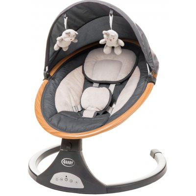 4BABY 4 BABY Houpací lehátko ROCK'N RELAX - šedá – Zboží Mobilmania