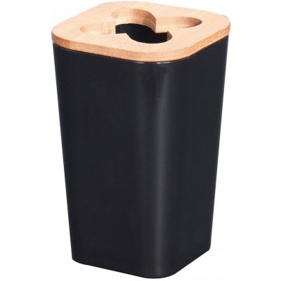 Bathroom Solutions Koupelnový pohár na kartáčky Soap černá/s dřevěnými prvky