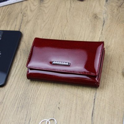 Stylová dámská kožená peněženka Freko červená – Zboží Mobilmania