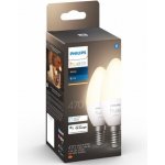 Philips Hue BT LED žárovka E14 5.5W teplá bílá 2 ks chytrá LED žárovka 470 lm 2700 K stmívatelná – Zboží Mobilmania