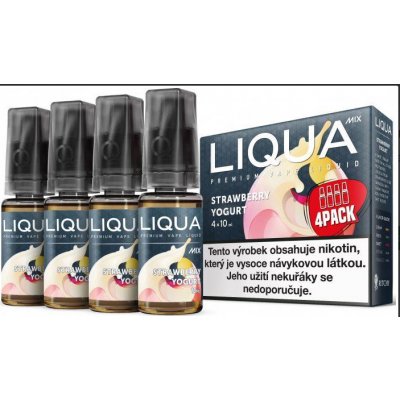 Ritchy Liqua MIX 4Pack Strawberry Yogurt 10 ml 12 mg – Hledejceny.cz