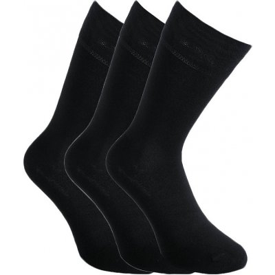 Styx 3PACK ponožky vysoké bambusové černé 3HB960