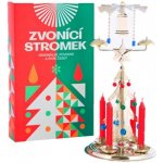 Andělské zvonění Zvonící stromek Vánoční stříbrný 30 cm