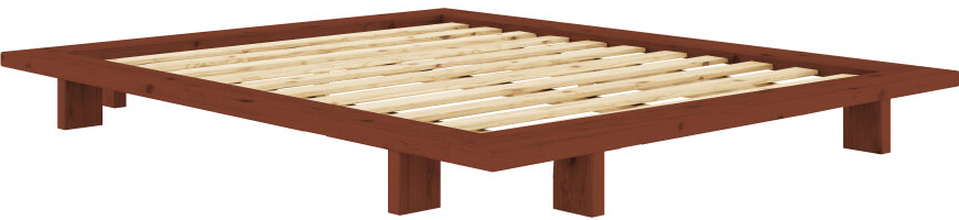 Karup Japan bed natural pine borovice / terra red