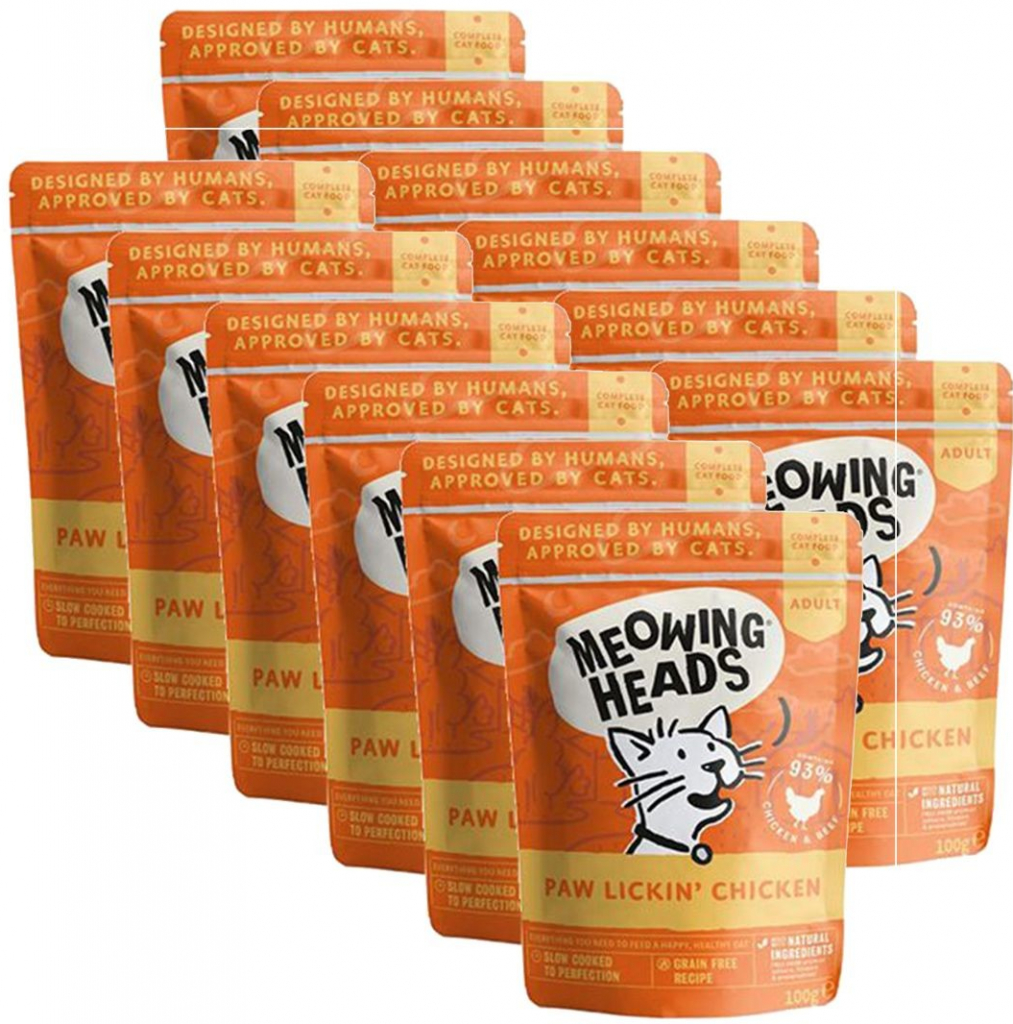 Meowing Heads Paw Lickin Chicken GRAIN FREE 12 x 100 g