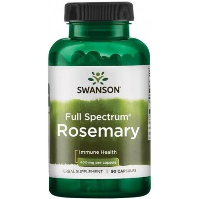 Swanson Rozmarýn Lékařský Rosemary 400 mg 90 kapslí