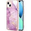 Pouzdro a kryt na mobilní telefon Apple PROTEMIO 64141 IMD MARBLE Ochranný kryt Apple iPhone 15 PURPLE