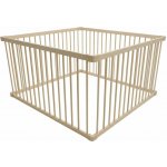 Derrson Dětská dřevěná ohrádka 120 × 120 cm přírodní – Hledejceny.cz