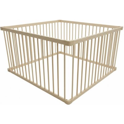 Derrson Dětská dřevěná ohrádka 120 × 120 cm přírodní – Hledejceny.cz