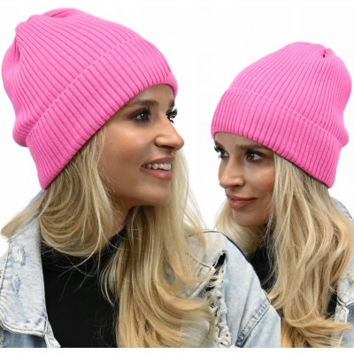 Fashionweek Módní dámská čepice beanie ZIZI-N1 Růžový neon – Hledejceny.cz