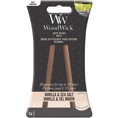 WoodWick Náhradní vonné tyčinky Auto Reeds - Vanilla & Sea Salt