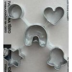 Vykrajovátka - MINI (hvězdička, srdíčko, kolečko, podkova, zvonek) / sada 5 ks – Hledejceny.cz