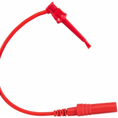 Bezpečnostní uchopovač háček. 1N-0022-R + gn. 4mm CAT III 600V, 5A červená – Hledejceny.cz