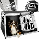 Tectake přepravní box pro psa dvojitý s rovnou zadní stěnou 89 x 69 x 50 cm – Zboží Dáma