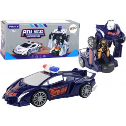 LEANToys Policejní robotické auto 2v1 modré