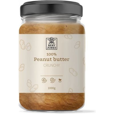 Bery Jones 100 % Arašídové máslo crunchy 1 kg – Sleviste.cz