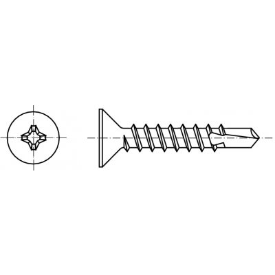 PROFISTYL DIN 7504P šroub samovrtný se zapuštěnou hlavou PHILLIPS nerez A2 Varianta: DIN 7504P šroub samovrtný ZH A2 4,2x22 – Hledejceny.cz