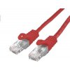síťový kabel C-TECH CB-PP6-05R patch, Cat6, UTP, 0,5m, červený