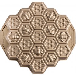 Nordic Ware forma v tvaru včelí plástve Honeycomb Pull-Apart zlatá 2,4 l