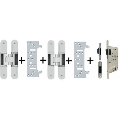 Tectus Sada pantů 340 3D F1 N+plechů 340 FZ pro obložkovou zárubeň a magnetického zámku EFB WC uzamykání, čtyřhran 6 mm – Sleviste.cz