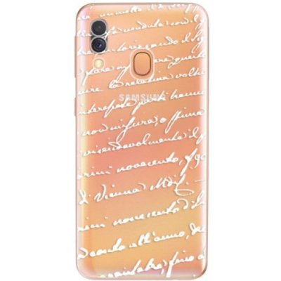 iSaprio Handwriting 01 - white Samsung Galaxy A40 – Zbozi.Blesk.cz