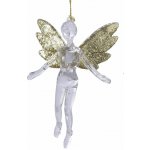 KAEMINGK Ozdoba víla na zavěšení 1ks, 3x14x14 cm - Se zlatými křídly – Hledejceny.cz