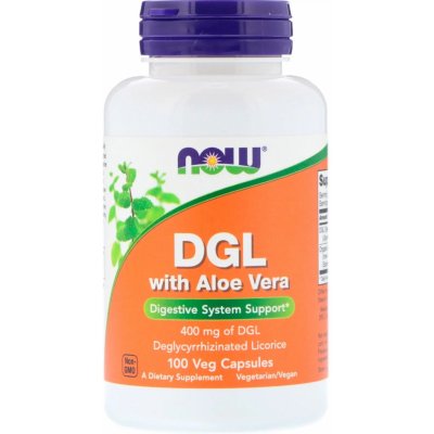 Now Foods DGL + Aloe Vera 400 mg 100 kapslí – Hledejceny.cz