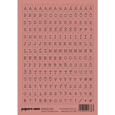 PAPERO AMO ♥ Samolepky - ROZKVETLÝ DEN / Abeceda malá – Hledejceny.cz