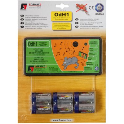 Format 1 Ultrazvukový odpuzovač hlodavců OdH1T tichý 1066BATER – Sleviste.cz