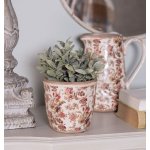Clayre & Eef Clayre & Eef Béžový keramický džbán s květy Flovia M - 16*12*18 cm – Hledejceny.cz