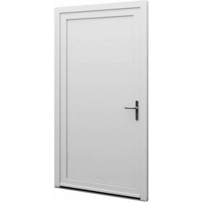 Aluplast jednokřídlové hlavní vchodové dveře ořech/bílé plné Levé 100 x 200 cm – Hledejceny.cz