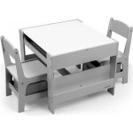 Milly Mally dětská sada stolečku a židliček Sven grey – Zboží Mobilmania