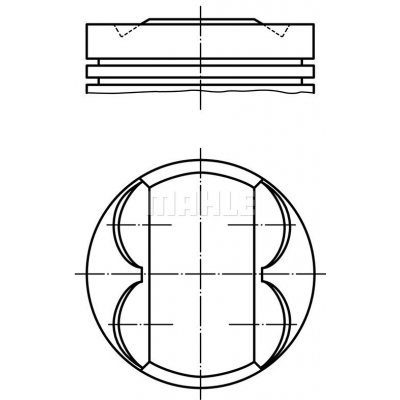 Píst MAHLE ORIGINAL 081 PI 00107 001 (081PI00107001) – Zboží Mobilmania