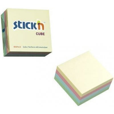 Stick´n Samolepicí bloček, mix pastelový barev, 76 x 76 mm, 400 listů, STICK N 21013 ,balení 400 ks – Hledejceny.cz