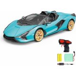 Siva RC auto Lamborghini Sian modrá metalíza ,100% RTR LED světla 1:24 – Hledejceny.cz