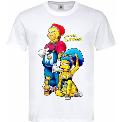 Tričko The Simpsons Homer & Marge Bílá – Zboží Dáma